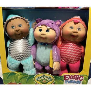 Cabbage Patch Kids Exotic Friends Collectible Cuties Shark, Hippo, Flamingo NIB